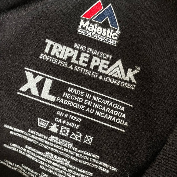 Majestic San Francisco Giants Short Sleeved T-Shirt Black Soft Spun Size XL - Picture 7 of 7